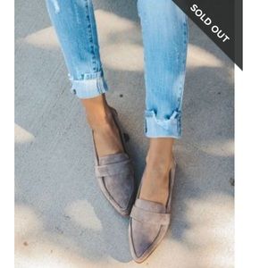VICI Logan Faux Suede Loafers GREY- Size 5.5